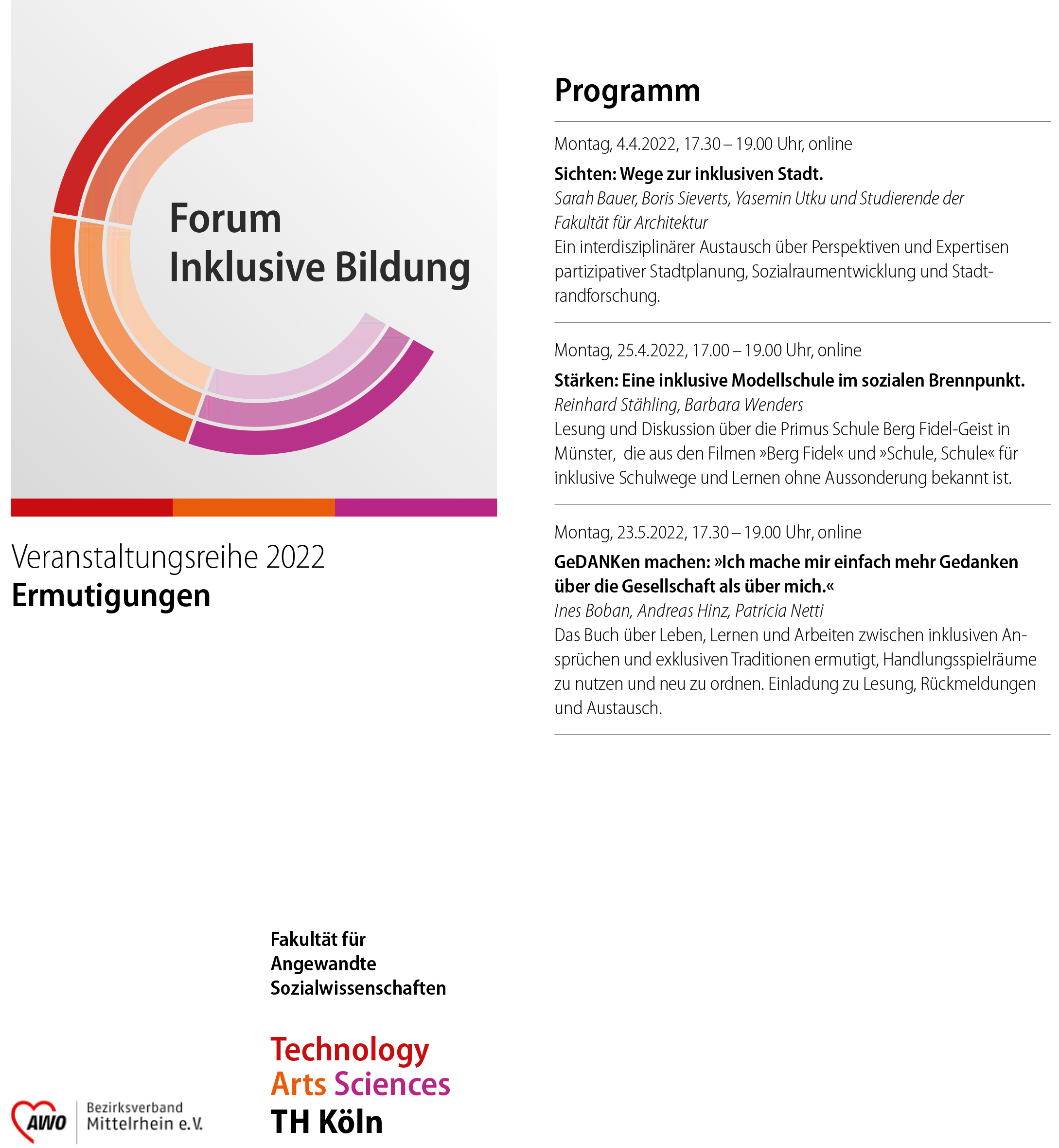 Flyer Forum inklusive Bildung Ermutigungen 2022 - Vorschaubild