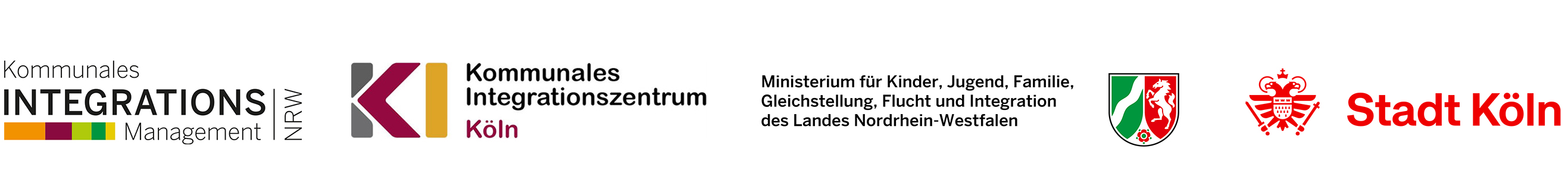 AWO Mittelrhein – Fachdienste Migration und Integration – gefördert durch – KIM – KI Köln – Ministerium – Stadt Köln – Logo