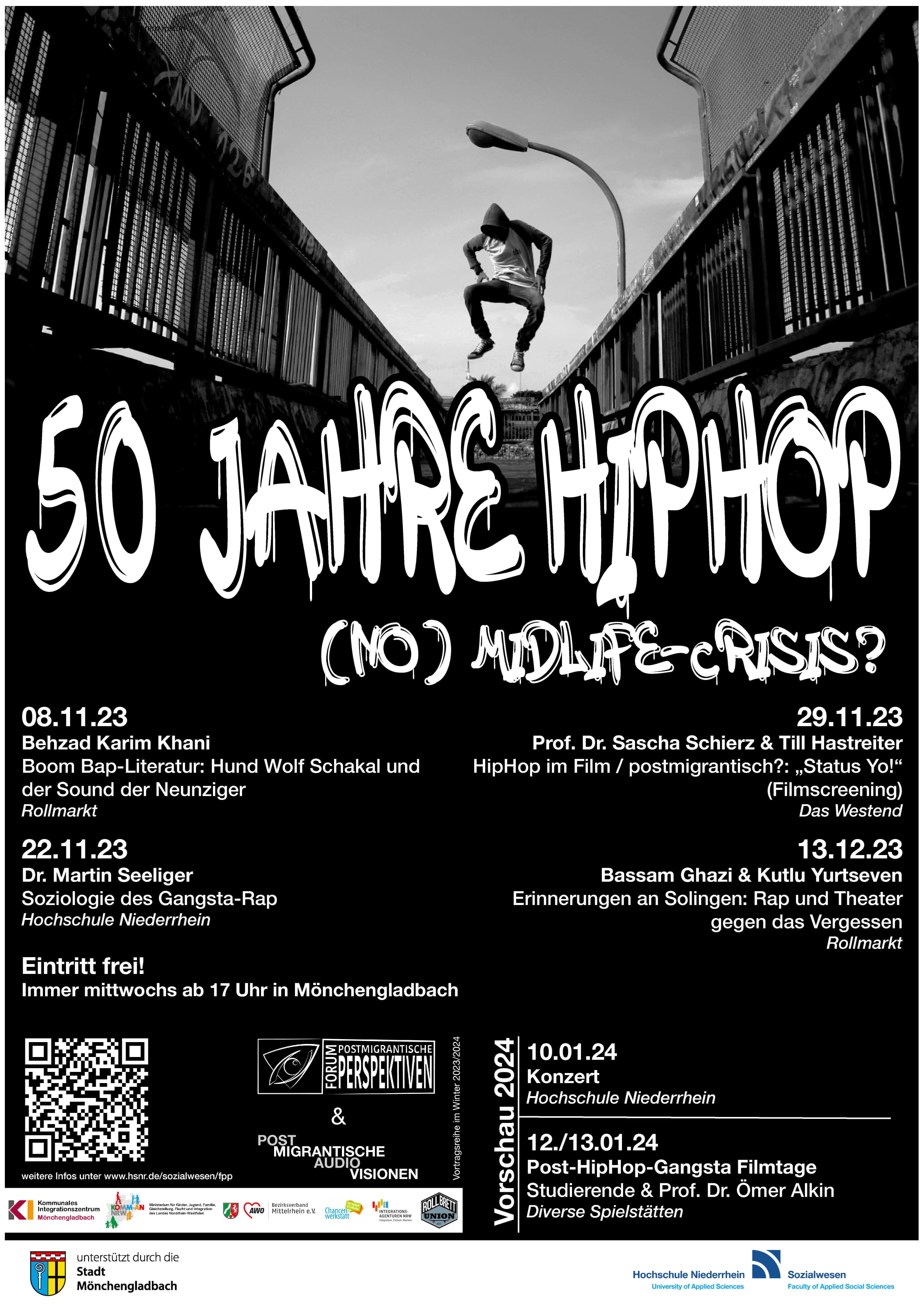 Forum Postmigrantische Perspektiven - Plakat Veranstaltungsreihe HipHop wird 50